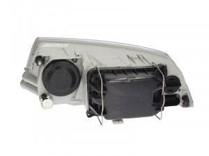 Far dreapta potrivit SKODA OCTAVIA II - (H1/H7, reglaj electric, cu motoras, fundal cromat) - Img 2