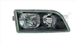Far dreapta potrivit VOLVO S40, V40 2000-2004 - (H7, reglaj electric, fundal negru)