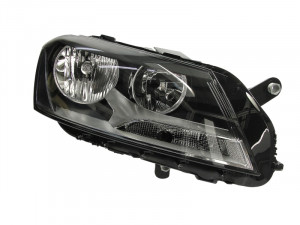 Far dreapta potrivit VW PASSAT 2010-2014 - (H7, reglaj electric, cu motoras, fundal negru/insertii crom) - Img 2