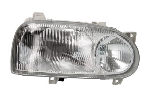 Far fata Dreapta (2*H1, electric, fara motoras, culoare insert: cromat) potrivit VW GOLF 3