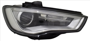 Far fata Dreapta (D3S/LED, electric, cu motor, culoare insertie: cromat) potrivit AUDI A3