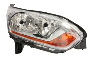 Far fata Dreapta (H15/H7/PW24W/W5W, electric, cu motor, culoare insert: cromat) potrivit FORD TOURNEO CONNECT V408 , TRANSIT CONNECT, TRANSIT CONNECT V408/MINIVAN