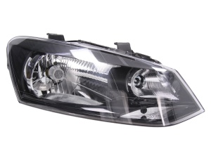 Far fata Dreapta (H4, electric, cu motor, culoare insert: negru) potrivit VW POLO, POLO IV, POLO V - Img 1