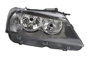 Far fata Dreapta (H7/H7/PY21W/W5W, electric, cu motor, culoare insert: negru) potrivit BMW X3 (F25) - Img 1