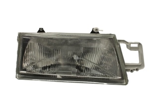 Far fata Dreapta (halogen, H4, manual, fara motoras, culoare insert: negru, culoare semnalizator: transparent) potrivit FIAT TEMPRA 01.90-12.96 - Img 1
