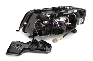 Far fata Dreapta (xenon, D2S/H1, electric, fara motoras, culoare insert: cromat) potrivit AUDI A6 C5, ALLROAD C5 1999-2000 - Img 2