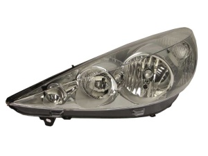Far fata Stanga (H1/H7, electric, cu motor, culoare insert: cromat, culoare semnalizator: alb) potrivit PEUGEOT 206+ - Img 1