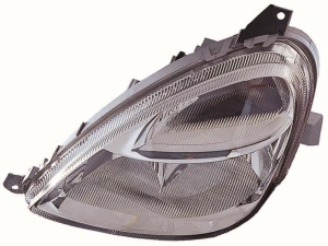 Far fata Stanga (H4/H7, pneumatic, fara motoras, culoare insert: cromat, culoare semnalizator: transparent) potrivit MERCEDES A (W168)
