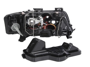Far fata Stanga (halogen, H7/H7, electric, fara motoras, culoare insert: cromat, culoare semnalizator: transparent) potrivit AUDI A6 C5, ALLROAD C5 01.01-12.04 - Img 2