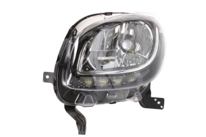 Far Stanga (H4/LED, fara motoras, culoare insert: negru, culoare semnalizator: transparent) potrivit SMART FORFOUR, FORTWO