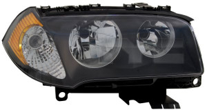 Far stanga potrivit BMW X3 2004-2011 - (H7, reglaj electric, cu motoras, fundal negru)
