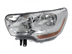 Far stanga potrivit CITROEN C4, DS4 2009-2015 - (H1/H7, reglaj electric, cu motoras, 9 pin, fundal cromat)