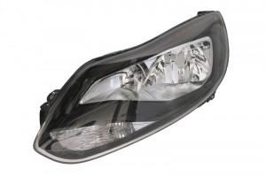 Far stanga potrivit FORD FOCUS III 2010-2014 - (H1/H7, reglaj electric, cu motoras, fundal negru)