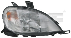 Far stanga potrivit MERCEDES Clasa M (W163) - (H1/H3/H7, reglaj electric, cu motoras, fundal argintiu)