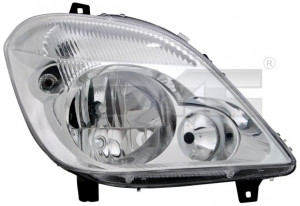 Far stanga potrivit MERCEDES SPRINTER 3,5-T (906), SPRINTER 3-T (906), SPRINTER 4,6-T (906), SPRINTER 5-T (906) - (H7, reglaj electric, cu motoras, fundal cromat)