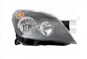 Far stanga potrivit OPEL ASTRA H, ASTRA H GTC 2004-2007 - (H1/H7, reglaj electric, cu motoras, fundal negru)