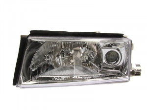 Far stanga potrivit SKODA OCTAVIA I - (H3/H4, electric, cu motoras, fundal cromat)