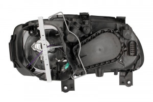 Far stanga potrivit VW CADDY, TOURAN 2003-2010 - (H7, reglaj electric, fundal cromat, fundal portocaliu) - Img 2