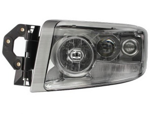 Fat stanga (H1/H3/H7/PY21W/W5W, manual, fara motor, cu lumina de ceata, culoare insert: crom platinat, culoare indicator: transparent) potrivit RVI PREMIUM 2 10.05- - Img 2