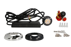Girofar (portocaliu, 12/24V, LED, 6W, 2-puncte montare, numar programe: 3, 1 piesa, lungime cablu; 0,4m) - Img 1