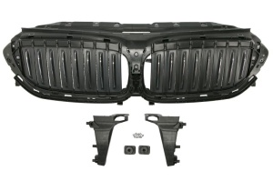 Grila bara fata potrivit BMW 5 G30, G31, G38, F90 2017-2020 - plastic, negru