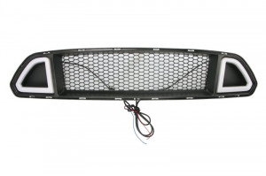 Grila radiator cu lumini de zi, negru potrivit FORD USA MUSTANG 2.3/5.0 2015-2018