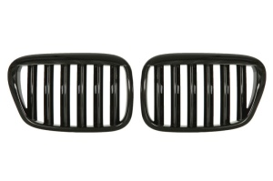 Grila radiator Dreapta/Stanga Fata potrivit BMW 5 (E39) 2.0-4.9 1995-2004 1995-2003 - (set, negru lucios)