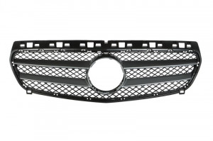 Grila radiator potrivit MERCEDES A (W176) 1.5D-2.2D 2012-2018 - (argintiu/negru, TÜV)