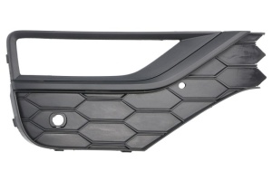 Grila ventilatie bara fata dreapta potrivit VW AMAROK 2H 2016-2022 - (cu dungă neagra, cu orificii lampa ceata, plastic, negru)