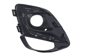 Grila ventilatie bara fata stanga potrivit FORD PUMA 2 dupa 2019 - (cu șipcă cromată, cu orificii lampa ceata, plastic, negru lucios) - Img 2