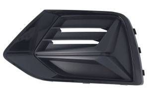 Grila ventilatie bara protectie fata stanga potrivit AUDI Q3 F3 dupa 2018 - (plastic, negru/negru lucios)