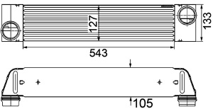 Intercooler potrivit BMW 5 (E60), 5 (E61), 6 (E63), 6 (E64), 7 (E65, E66, E67) 3.0D 06.02-12.10 - Img 2