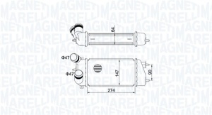 Intercooler potrivit CITROEN C2, C3 I, C3 PLURIEL 1.4D 02.02- - Img 1