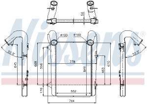 Intercooler potrivit DAF XF 105 MX300/MX340/MX375 10.05- - Img 3