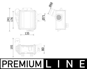 Intercooler potrivit MERCEDES C (A205), C (C205), C T-MODEL (S205), C (W205), GLC (C253), GLC (X253) 2.0D/2.2D/2.2DH 02.14-04.19 - Img 3