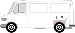 Kit reparare carcasa roti Spate Dreapta/Stanga potrivit MERCEDES T1 (601), T1 (601, 611), T1 (602), T1 (B601), T1 (B602), T1/TN 1977-1996 - (partea interioara) - Img 2