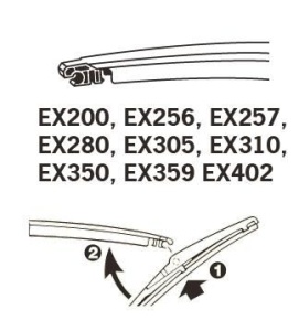 Lamela stergator Flat spate (1buc) ExactFit 280mm potrivit HYUNDAI ACCENT IV, KONA; JEEP GRAND CHEROKEE IV; KIA RIO III, RIO IV, SORENTO II, SOUL I, SOUL II, STONIC; TOYOTA AVENSIS VERSO, COROLLA VERSO 05.01- - Img 4