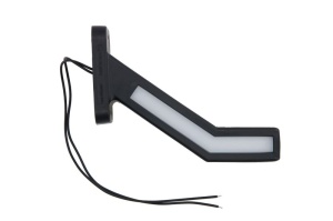 Lumina clarificare dreapta, rosu/alb, LED, suprafata, lungime cablu 240mm, cu cuier, cu brat lung, 12/24V - Img 1