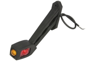 Lumina delimitare dreapta, portocaliu/rosu/alb, LED, inaltime 167mm; latime 35,5mm; adancime 178mm lungime cablu 350mm, pe brațul lung, 12/24V - Img 3