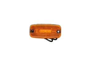 Lumina delimitare stanga/dreapta, galben, LED, inaltime 22mm; latime 111mm; adancime 51mm, surub/fixare orizontala, lungime cablu 500mm, 12/24V (IP67) - Img 1