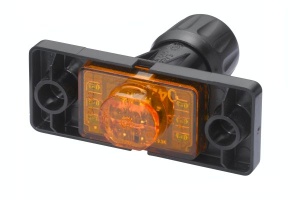 Lumina delimitare stanga/dreapta, galben, LED, inaltime 70mm; latime 92mm; adancime 36mm, surub/fixare orizontala, 24V (IP5K9K) - Img 1