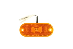 Lumina delimitare stanga/dreapta, portocaliu, LED, inaltime 45mm; latime 110mm; adancime 13mm lungime cablu 165mm, fara prindere, 24V - Img 1