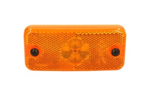 Lumina delimitare stanga/dreapta, portocaliu, LED, inaltime 50mm; latime 110mm; adancime 18mm, 12/24V potrivit IVECO EUROCARGO I-III, STRALIS I, TRAKKER I 01.91- - Img 1