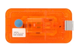 Lumina delimitare stanga/dreapta, portocaliu, LED, inaltime 54mm; latime 102mm fara prindere, 24V - Img 2