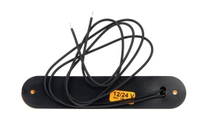 Lumina delimitare stanga/dreapta; SLIM, portocaliu, 6 LED, inaltime 15,5mm; latime 135mm; adancime 27mm lungime cablu 500mm, 12/24V (SLIM) - Img 2