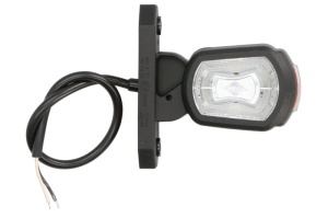 Lumina delimitare stanga, portocaliu/rosu/alb, LED lungime cablu 300mm, brat scurt, 12/24V (IP68) - Img 2