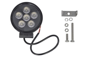 Lumina lucru (LED, 12/24/30V, 15W, 1200lm, numar diode: 6x3W, inaltime: 127mm, adancime: 50mm, diametru: 115mm, lungime cablu: 0,45m, lumina dispersata) - Img 1