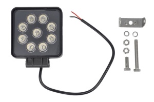 Lumina lucru (LED, 12/24/30V, 22W, 1800lm, numar diode: 9x3W, inaltime: 109mm, latime: 109mm, adancime: 50mm, lungime cablu: 0,45m, lumina dispersata) - Img 1