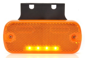 Lumini clarificare stanga/dreapta, portocaliu, LED, lungime cablu 500mm, 12/24V (cu clemă pentru fir plat, conector: CLICK-IN/JAEGER) - Img 1