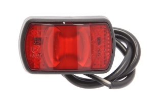 Lumini clarificare stanga/dreapta, rosu, LED, inaltime 42mm; latime 71mm; adancime 25mm, suprafata, lungime cablu 500mm, 12/24V (cu reflector) - Img 1